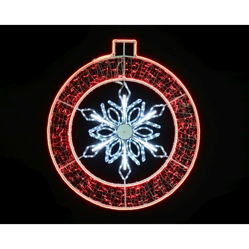 Neon Bauble with Melting Snowflake Effect
