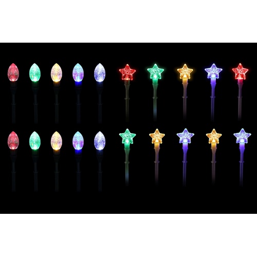 Solar Mini Path Lights Stars or Bulbs
