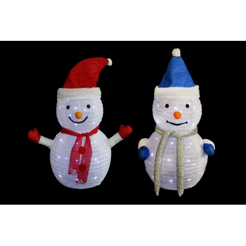 Solar Pop Up Tinsel Snowman Twinkle
