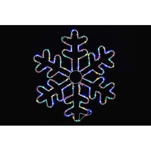 Solar Tubelight Snowflake - Multi
