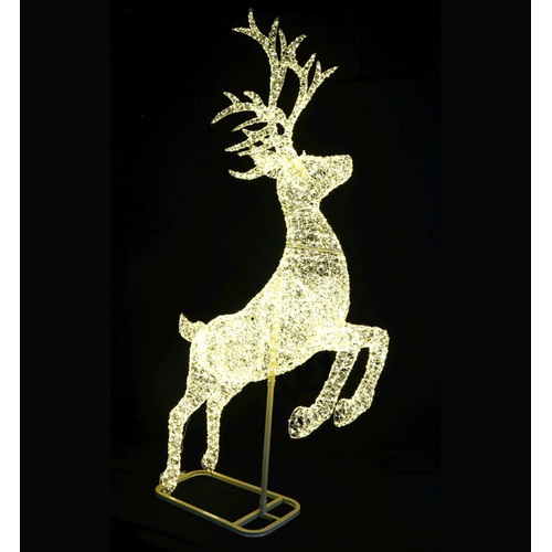 Giant Leaping Reindeer 270cm Twinkle