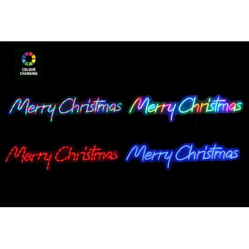Merry Christmas Sign with 4 Colours