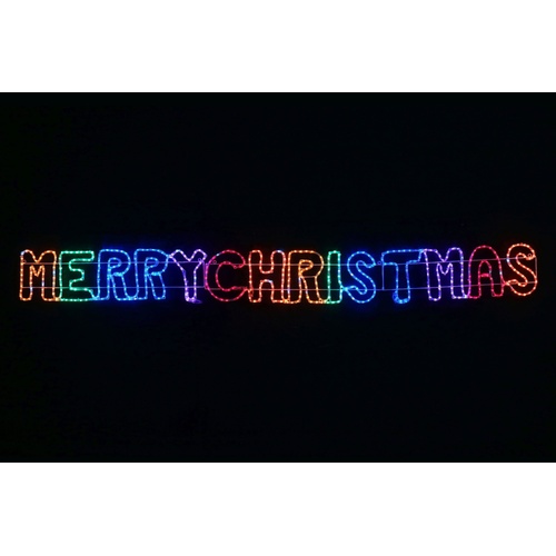 Ropelight Merry Christmas Rainbow 2in1