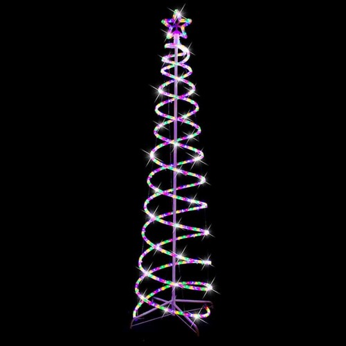 LED Ropelight Dble Spiral Tree 1.8m Multi..