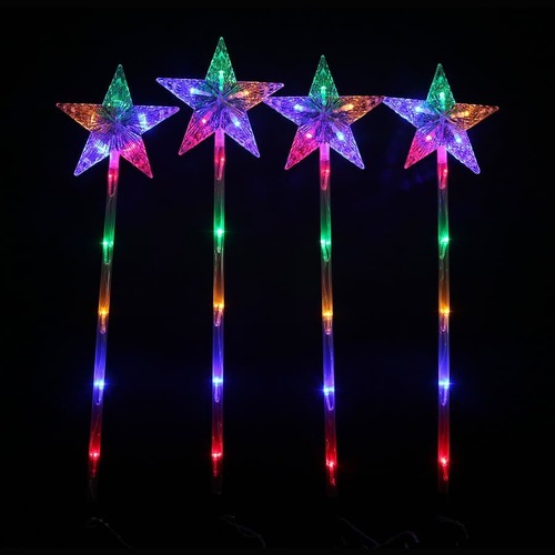 LED Star Path Lights 4pc Multi
