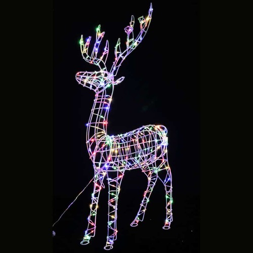 LED Flex Cable Stand Reindeer Flash Multi..