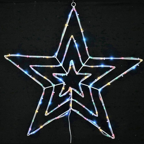 Solar LED Tubelight 3D Star Flash Multi..