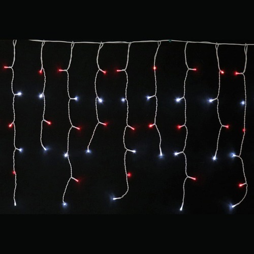 LED Icicle Lights 400 Red/White