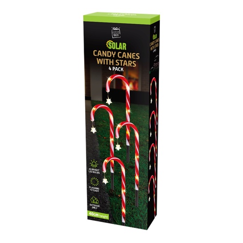 Solar Candy Cane with Stars