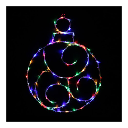 LED Twinkling Bauble 60cm Multi