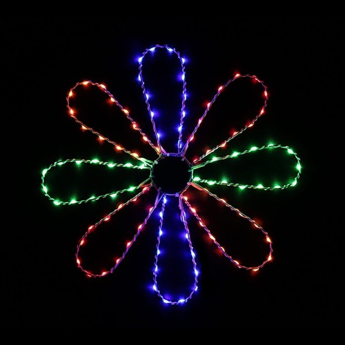 LED Flower Spin Light 50cm Multi