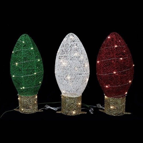 LED Glitter Thread Lightbulbs 3pc Flash