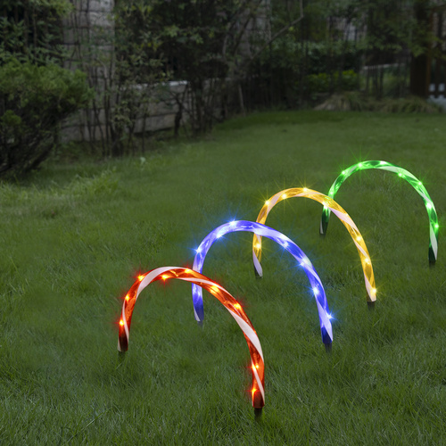 LED Candy Cane Arch 4pc - Red or Multi
