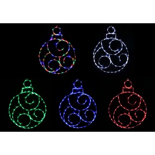LED Twinkling Bauble 60cm Asst