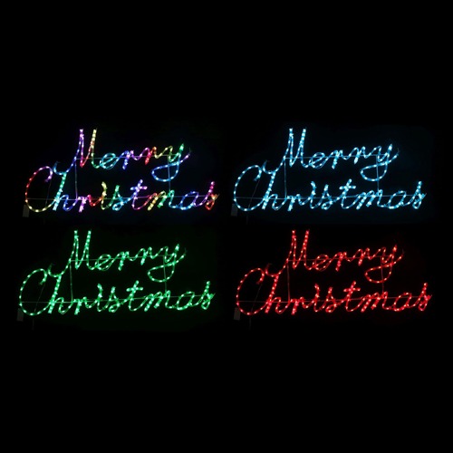 LED Lightshow Xmas Sign 80x34cm