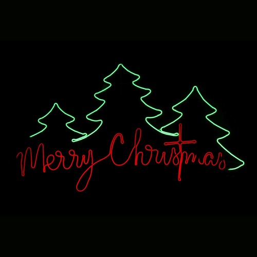 LED Neon Flex Merry Christmas Trees