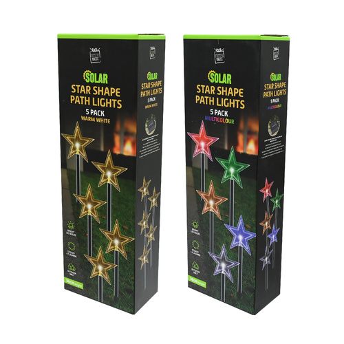 Solar Star Path Lights 5pk