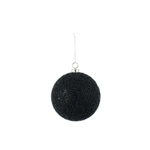 10cm Lustre Bauble - Black