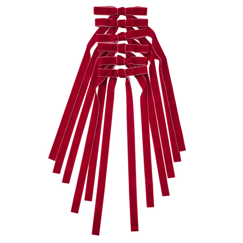 Velvet Bow Red Pack 6