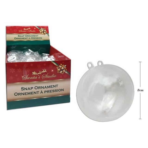 Clear Snap baubles