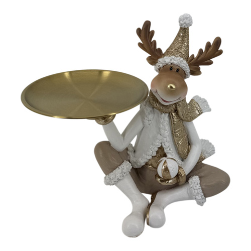 Sitting Deer with Tray