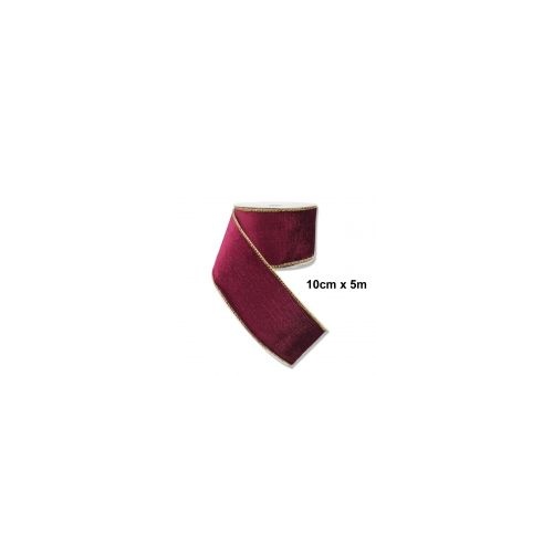 Burgundy Velvet Ribbon 10cm x 5m