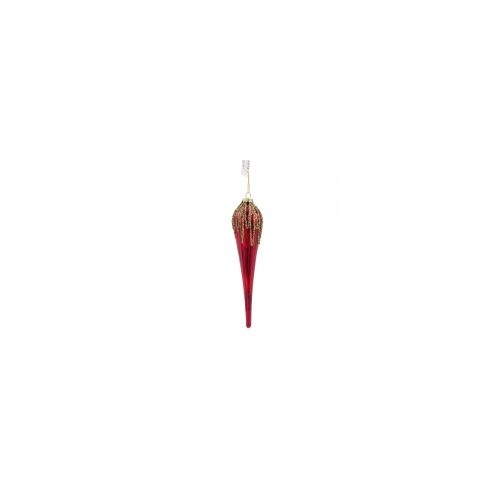 Teardrop Glass Red & Gold