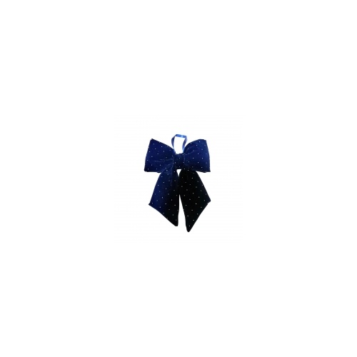 Blue Velvet Bow with Diamonte
