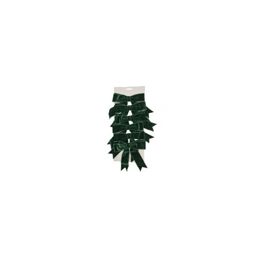 Green Velvet Bow 6pk