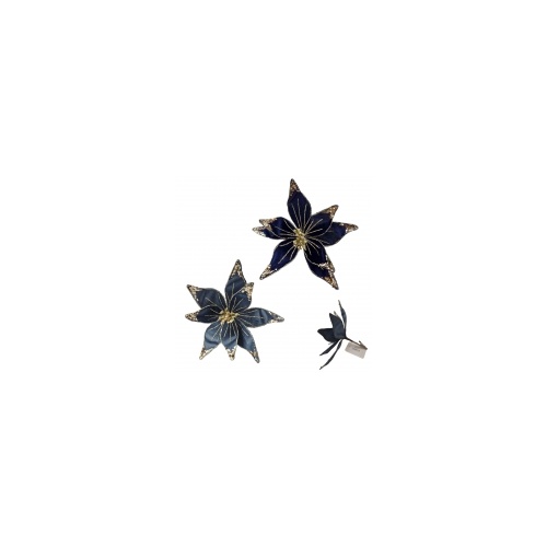 Velvet Blue Poinsettia 19cm