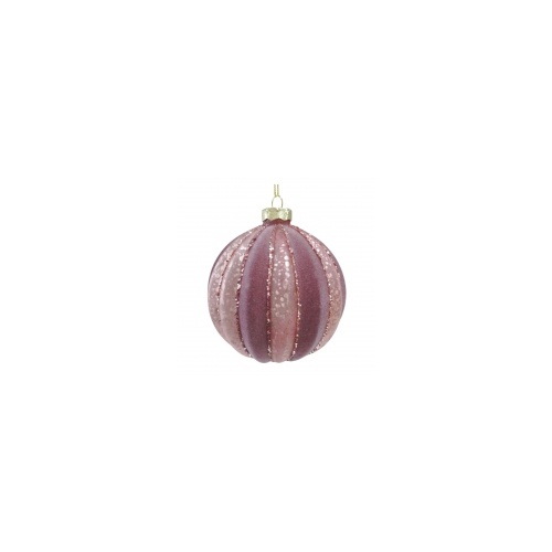 Glass Bauble 10cm Pink