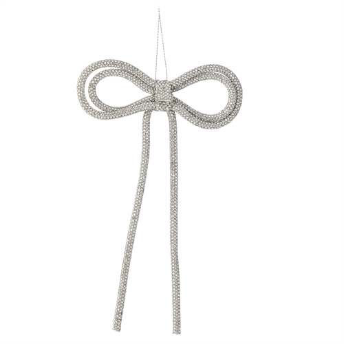Silver Crystal Bow 14x19cm