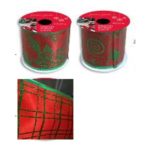 Xmas Ribbon 6.35x274cm