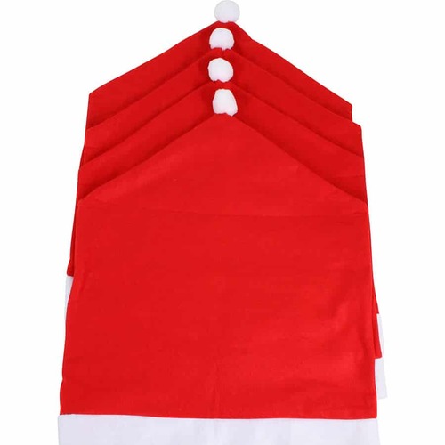 4PK SANTA CHAIR COVERS 61 X 48CM..