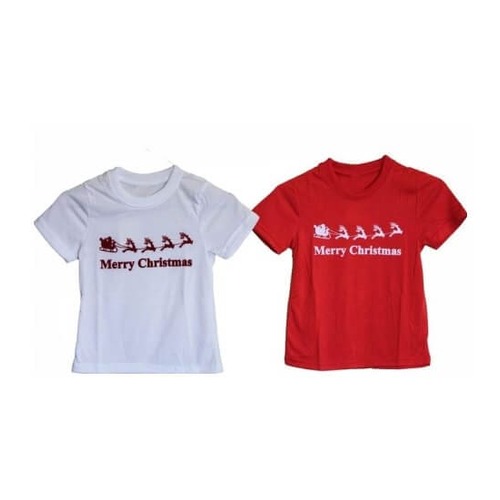 Kids T Shirt with Santas Sleigh