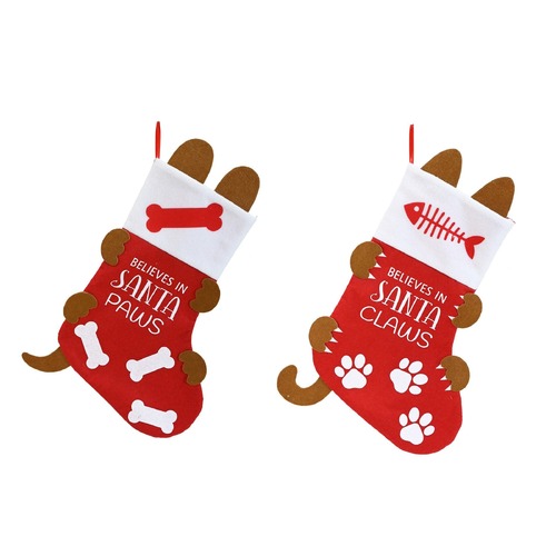 Pet Stocking Believe in Santa Claws