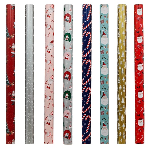 Wrap Paper Printed 70cm x 12m Asst 30mm 
