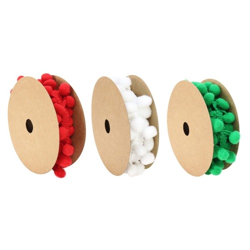 Pom-Pom Ribbon 2m Asst..