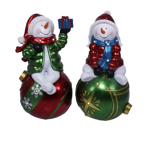 LED Snowman on Bauble
