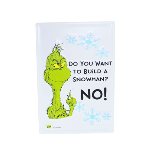 Metal Grinch Sign  - Snowman?!