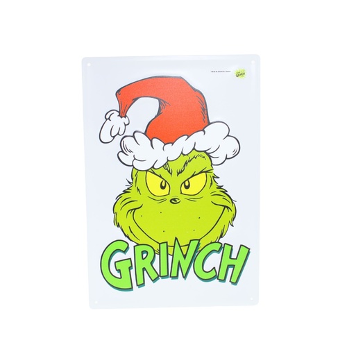 Grinch Face Sign 
