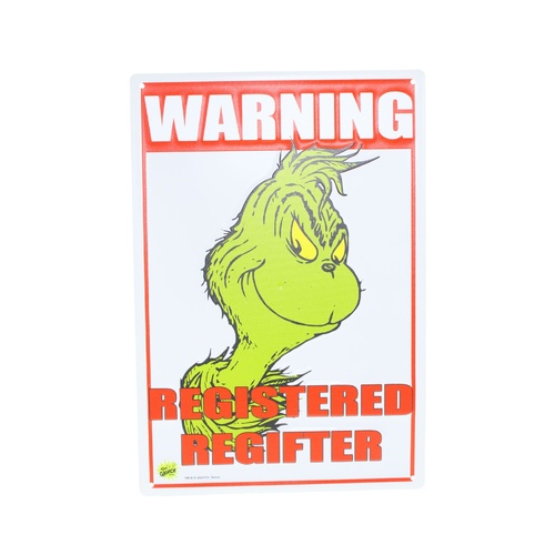 Grinch Sign - Warning