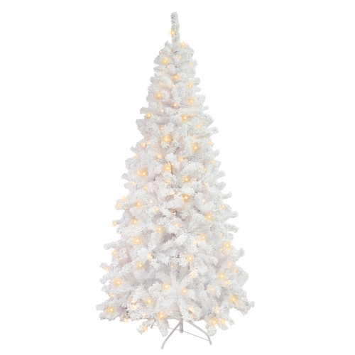 Flocked White Tree 210cm Pre-Lit