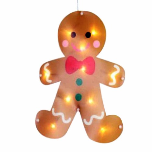 Gingerbread Man Window Light 10 Warm White LED