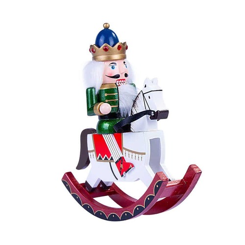 Nutcracker on Rocking Horse 31cm