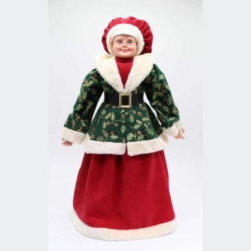 Mrs Claus Red & Green 60cm