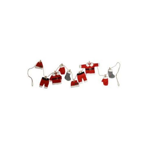 190cm Felt Santa Clothes Garland- 10pce..