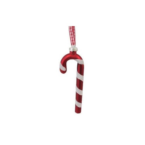 8cm Glass Candy Cane