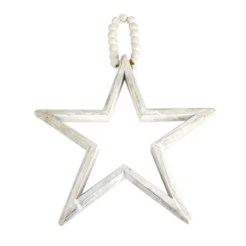 Wood Hanging Star 34x4x32cm