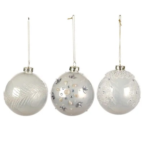 10cm Pearl White/White 3 Asst